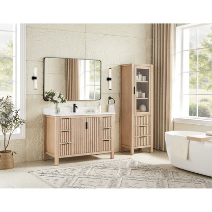 Shenzhen 22" Aged Natural Oak Storage Cabinet