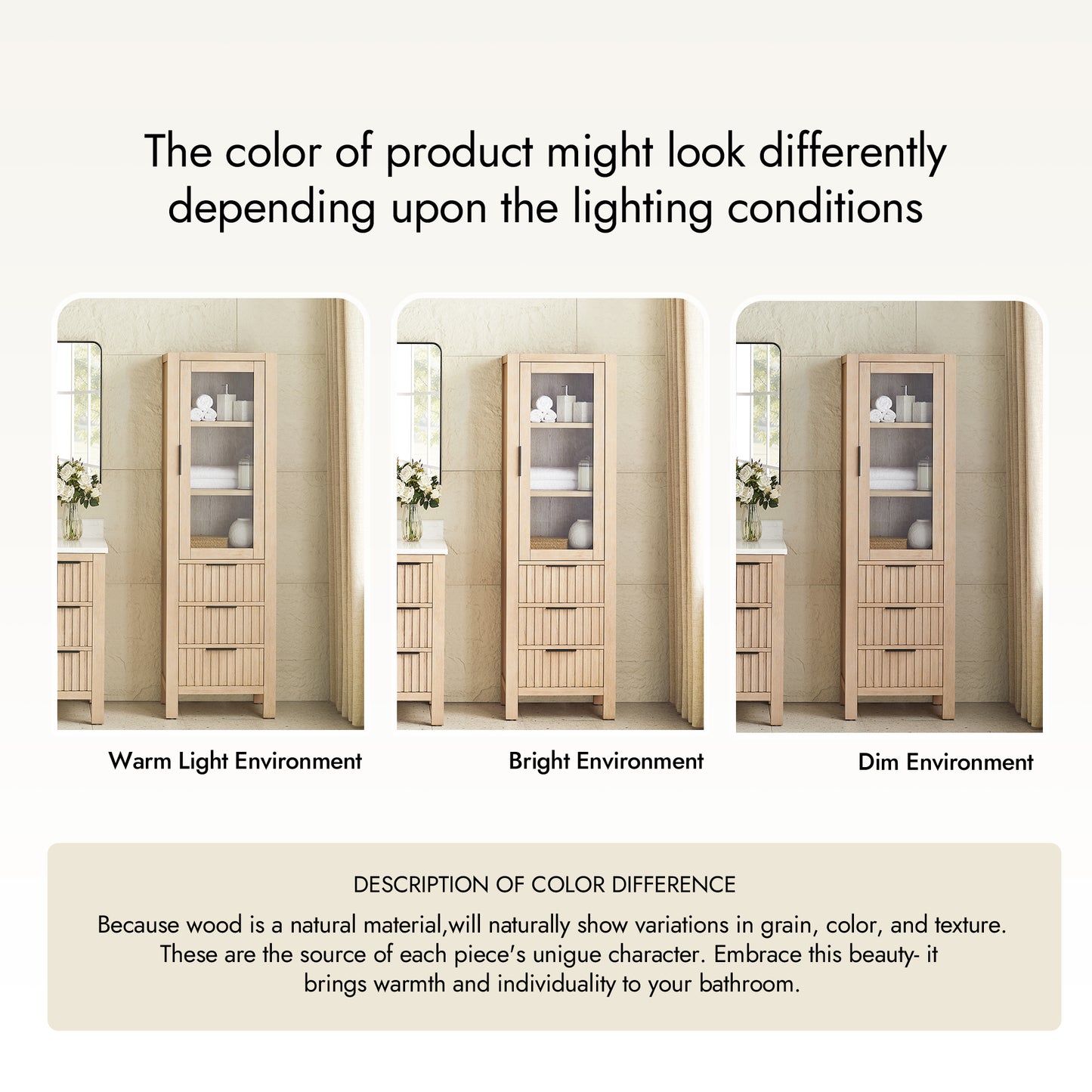 Shenzhen 22" Aged Natural Oak Storage Cabinet