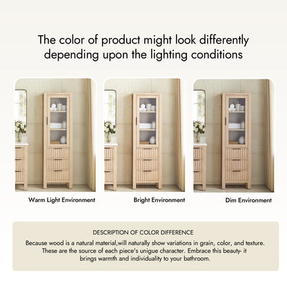 Shenzhen 22" Aged Natural Oak Storage Cabinet