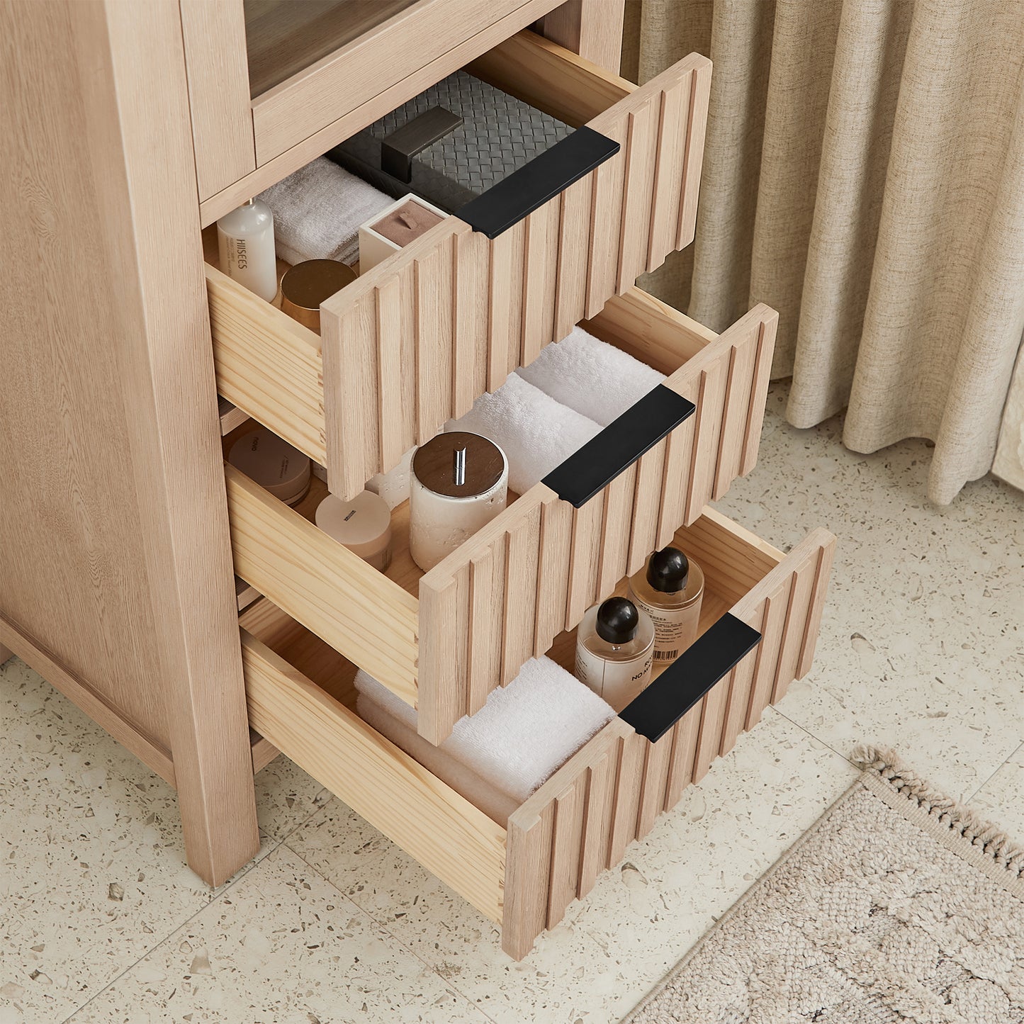 Shenzhen 22" Aged Natural Oak Storage Cabinet