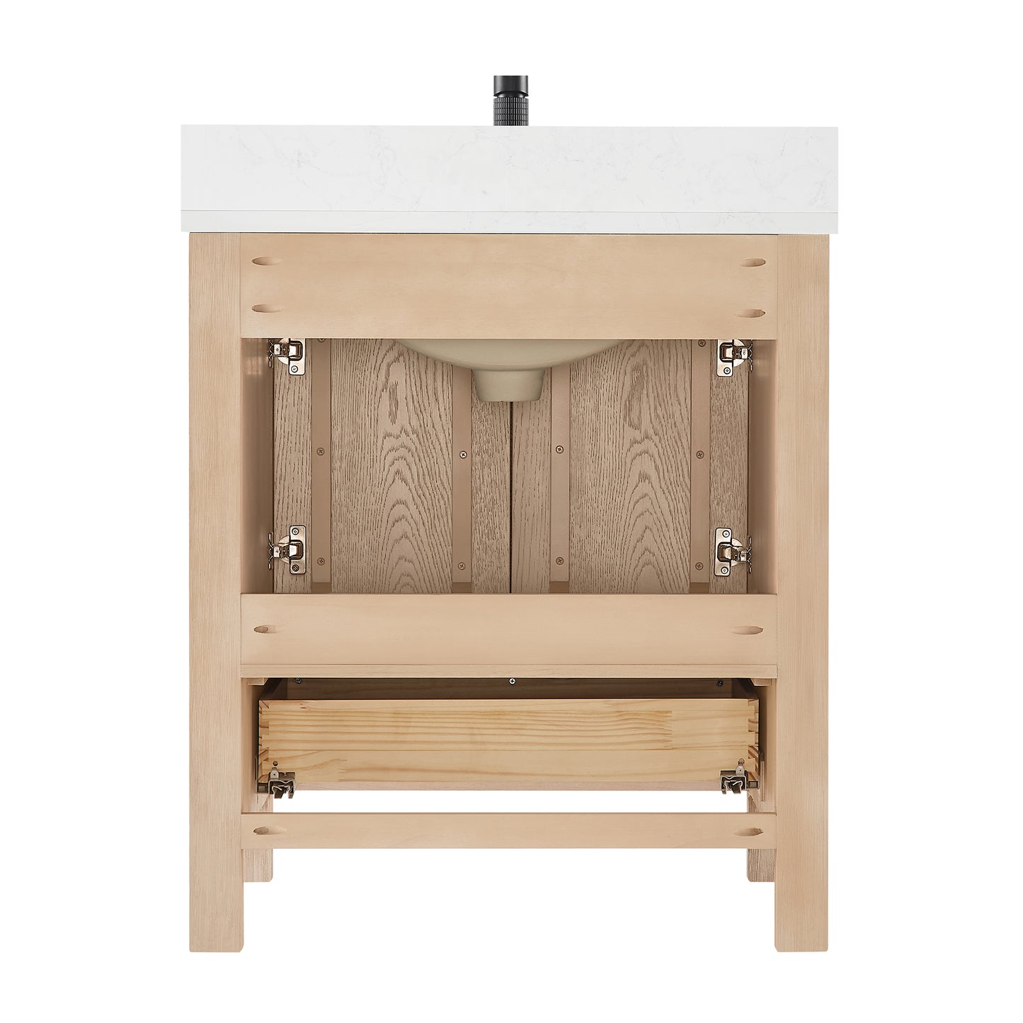 Shenzhen 30" Single Sink Bath Vanity in Aged Natural Oak