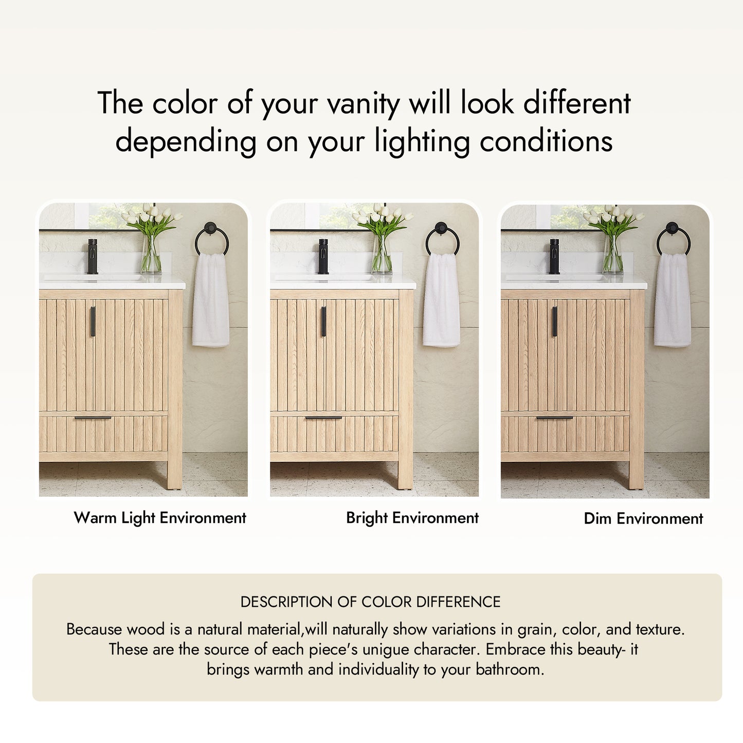 Shenzhen 30" Single Sink Bath Vanity in Aged Natural Oak