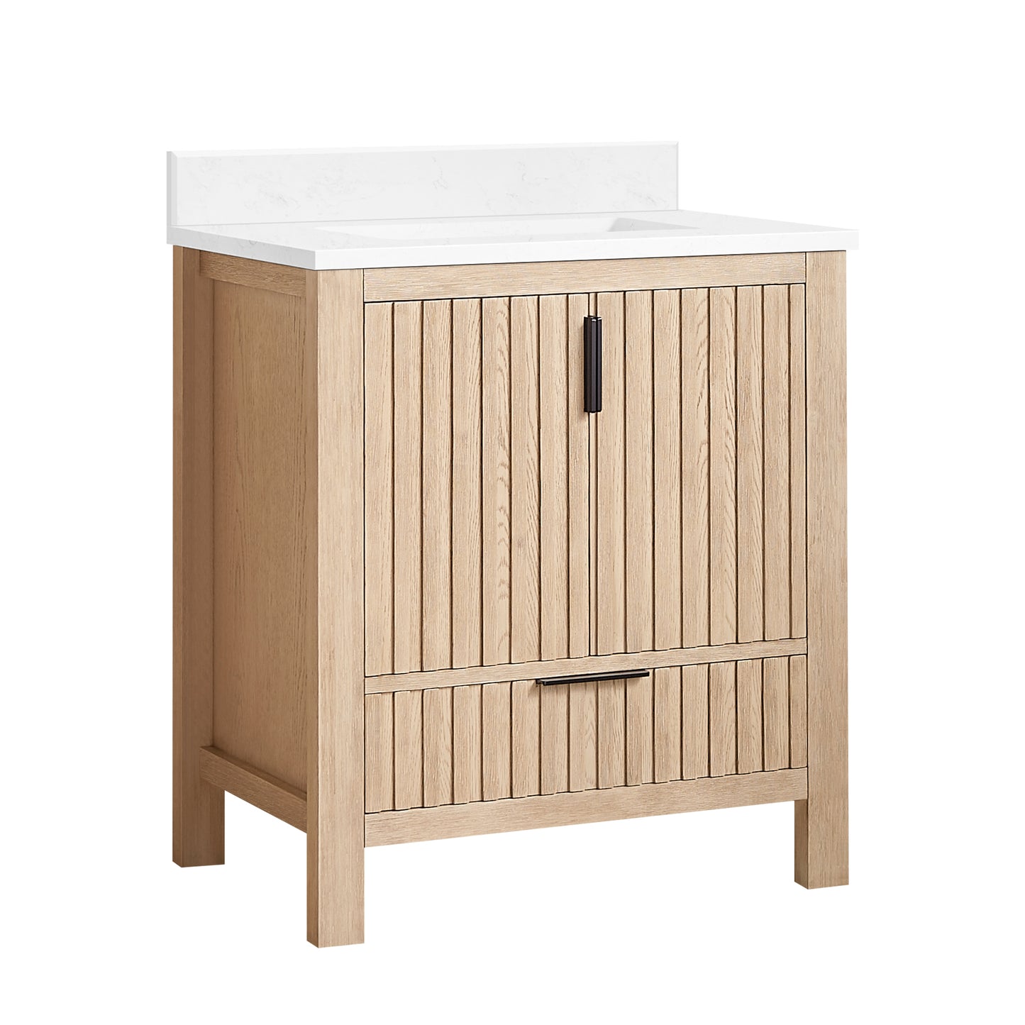 Shenzhen 30" Single Sink Bath Vanity in Aged Natural Oak