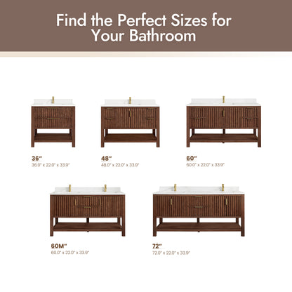 Vitre 48" Single Sink Bath Vanity in Aged Dark Brown Oak