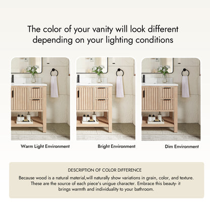 Vitre 48" Single Sink Bath Vanity in Aged Natural Oak