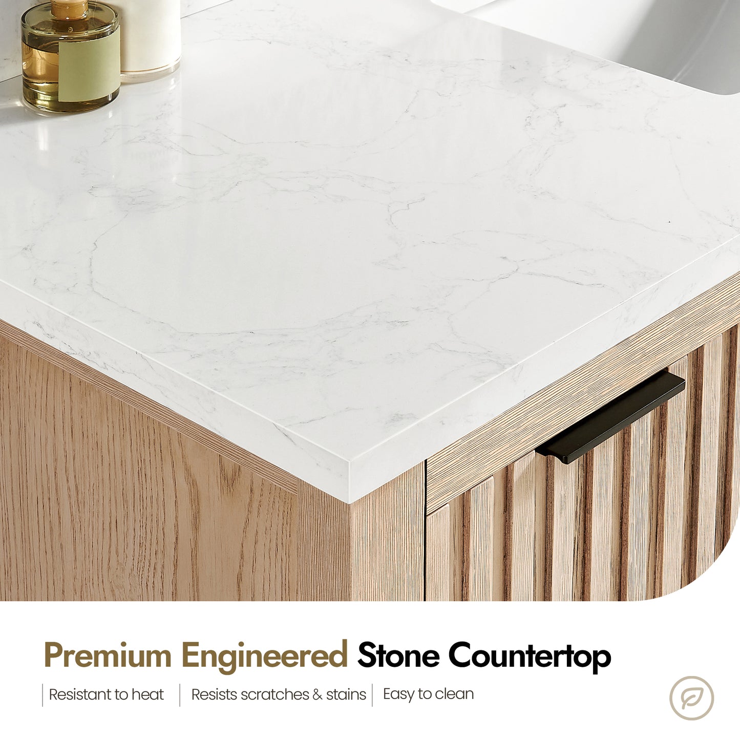 Vitre 48" Single Sink Bath Vanity in Aged Natural Oak