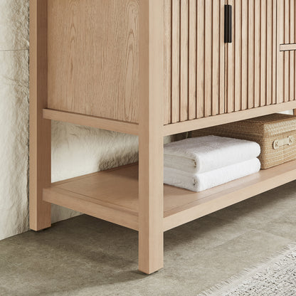 Vitre 60" Single Sink Bath Vanity in Aged Natural Oak
