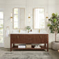 Vitre 72" Double Sink Bath Vanity in Aged Dark Brown Oak