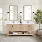 Vitre 72" Double Sink Bath Vanity in Aged Natural Oak