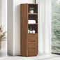 Harbin 20in. Oak Weathered Brown Storage Cabinet for Bathroom, Kitchen and Living Room