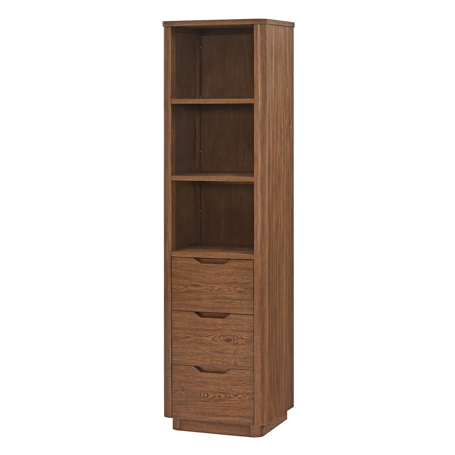 Harbin 20in. Oak Weathered Brown Storage Cabinet for Bathroom, Kitchen and Living Room