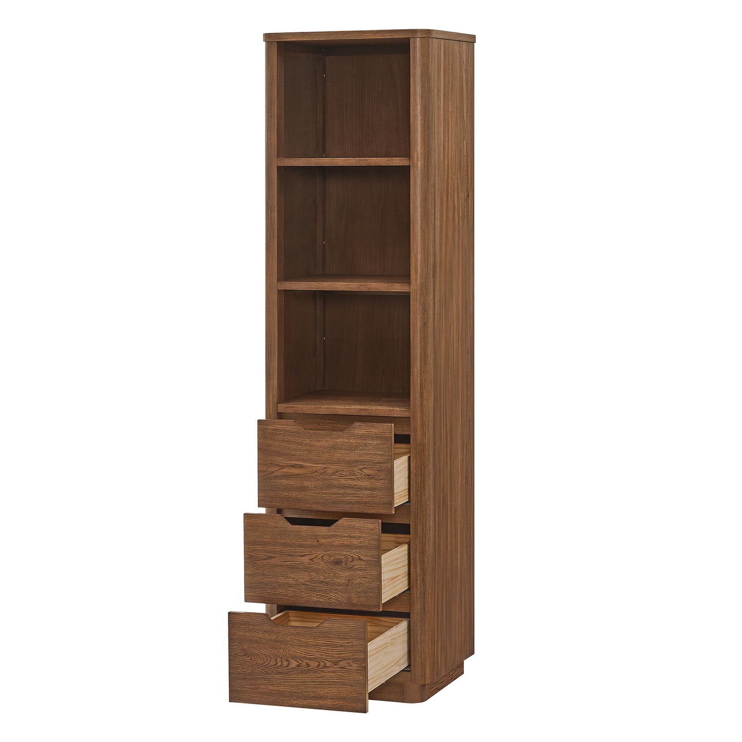 Harbin 20in. Oak Weathered Brown Storage Cabinet for Bathroom, Kitchen and Living Room