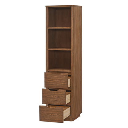 Harbin 20in. Oak Weathered Brown Storage Cabinet for Bathroom, Kitchen and Living Room