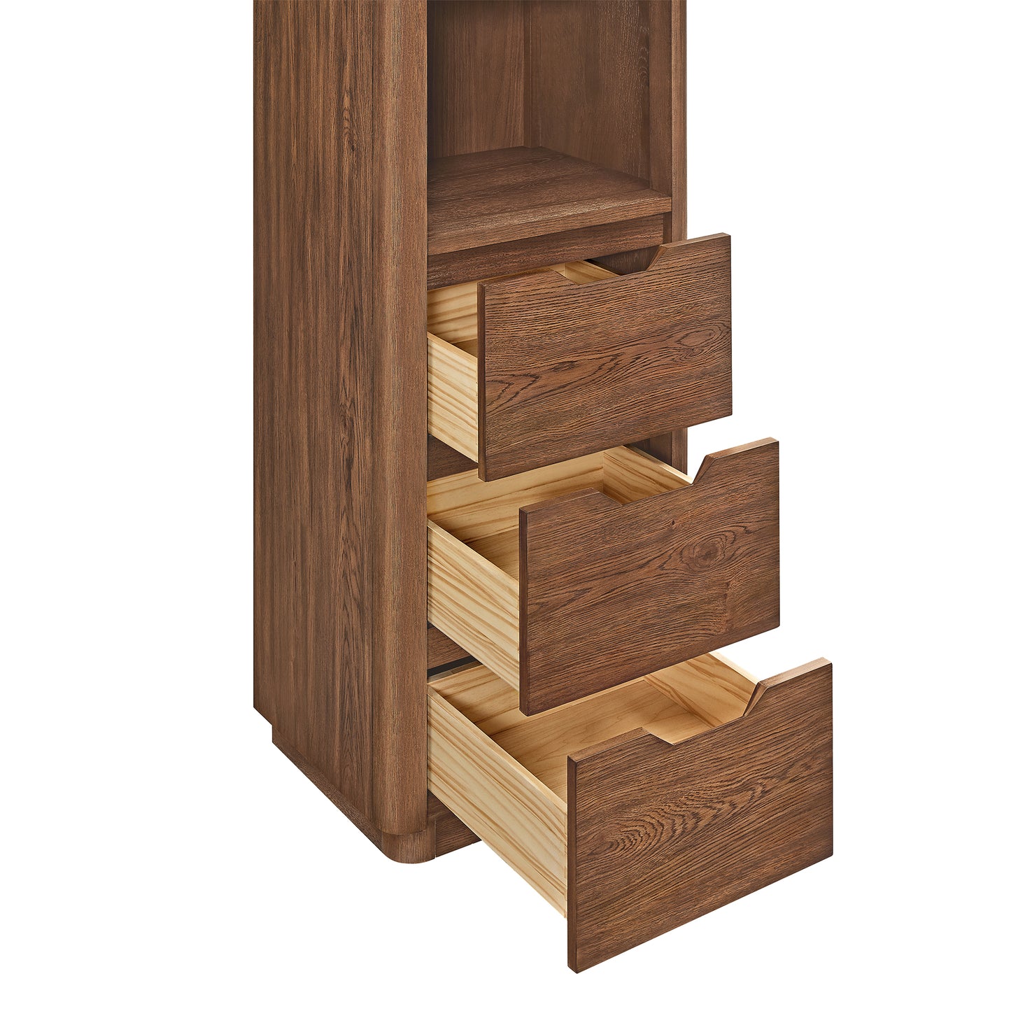 Harbin 20in. Oak Weathered Brown Storage Cabinet for Bathroom, Kitchen and Living Room