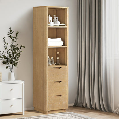 Harbin 20in. Washed Ash Grey Storage Cabinet for Bathroom, Kitchen and Living Room