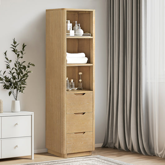 Harbin 20in. Washed Ash Grey Storage Cabinet for Bathroom, Kitchen and Living Room