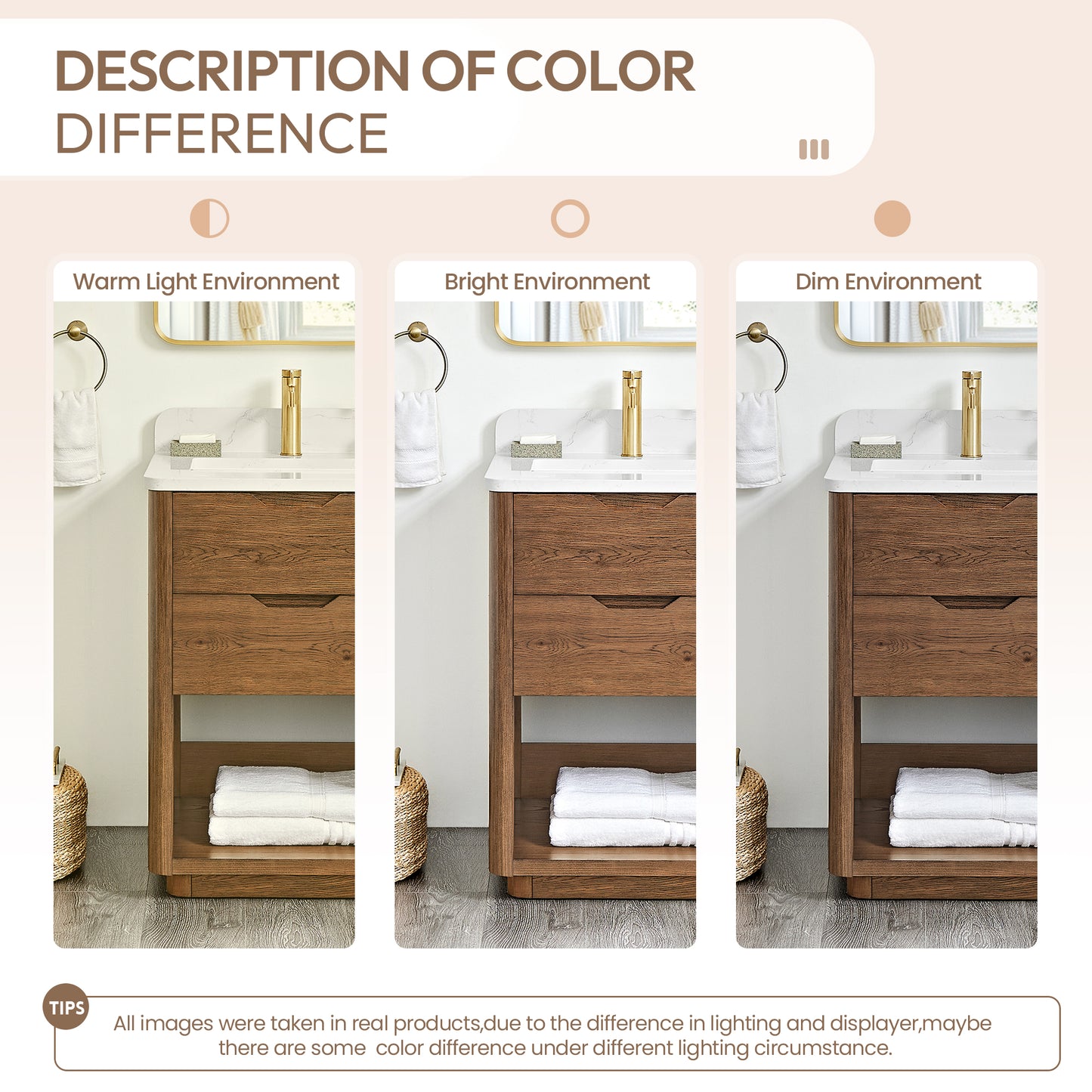 Harbin 72" Free-standing Double Bath Vanity in Oak Weathered Brown with White Grain Stone Top
