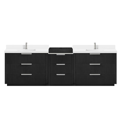 Santarem 108" Combined Double Bath Vanity in Oak Weathered Black