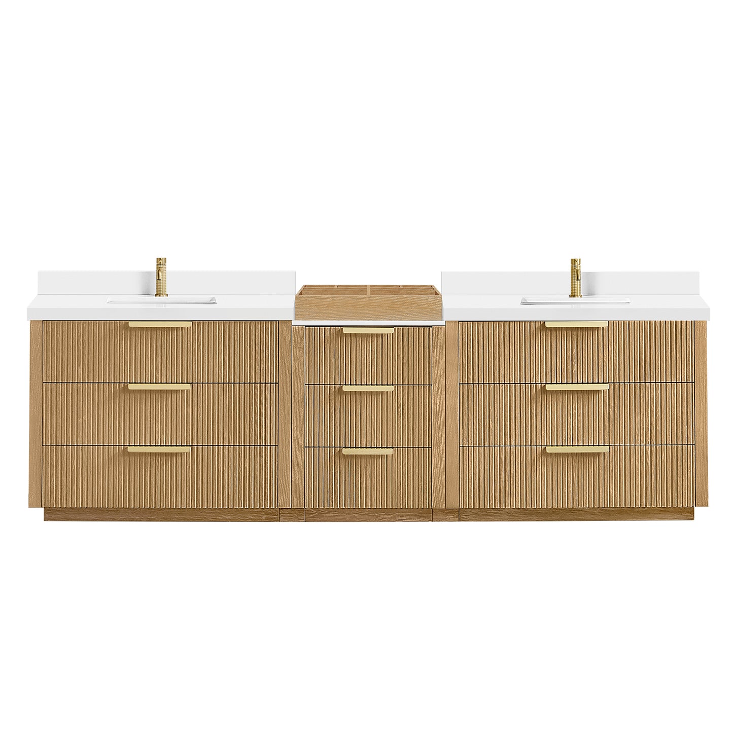 Santarem 108" Combined Double Bath Vanity in Washed Ash Grey