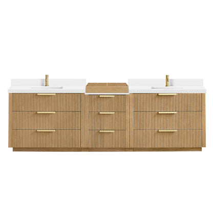 Santarem 108" Combined Double Bath Vanity in Washed Ash Grey