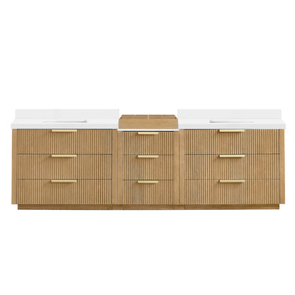 Santarem 108" Combined Double Bath Vanity in Washed Ash Grey