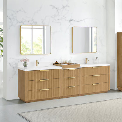 Santarem 108" Combined Double Bath Vanity in Washed Ash Grey
