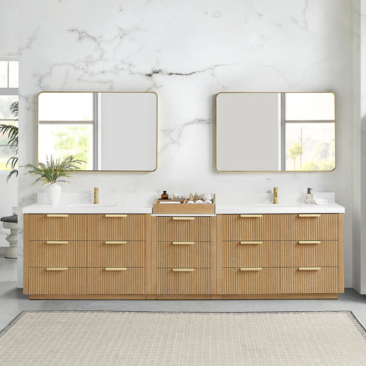 Santarem 120" Combined Double Bath Vanity in Washed Ash Grey