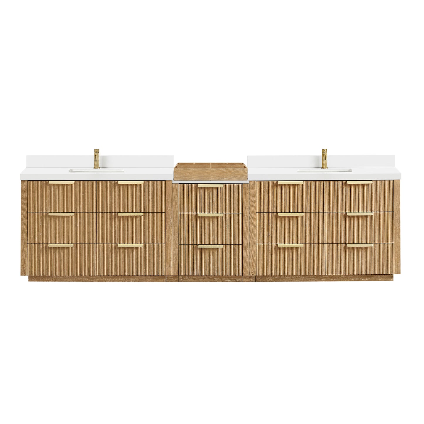 Santarem 120" Combined Double Bath Vanity in Washed Ash Grey