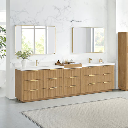Santarem 120" Combined Double Bath Vanity in Washed Ash Grey