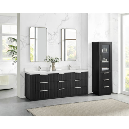 Santarem 22" Oak Weathered Black Storage Cabinet