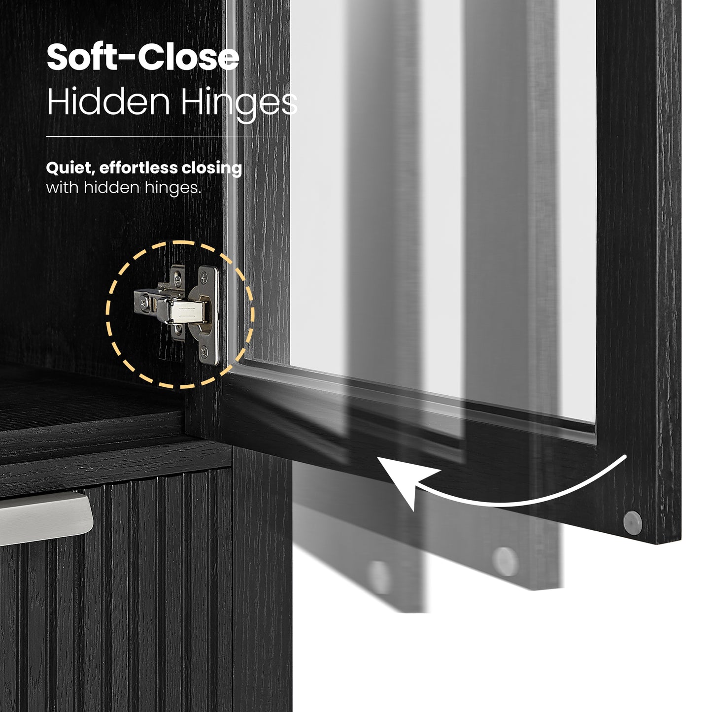 Santarem 22" Oak Weathered Black Storage Cabinet
