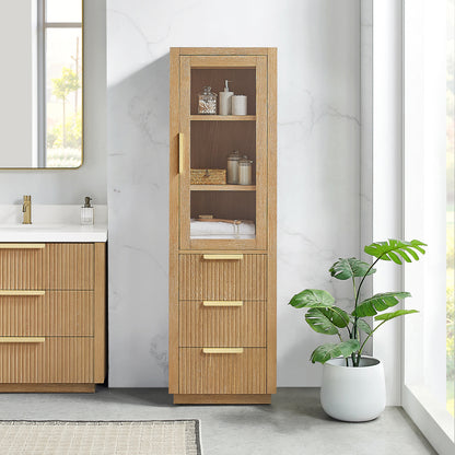 Santarem 22" Washed Ash Grey Storage Cabinet