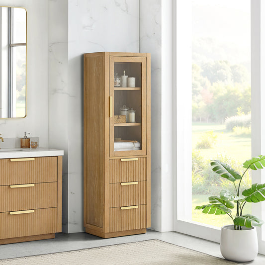 Santarem 22" Washed Ash Grey Storage Cabinet