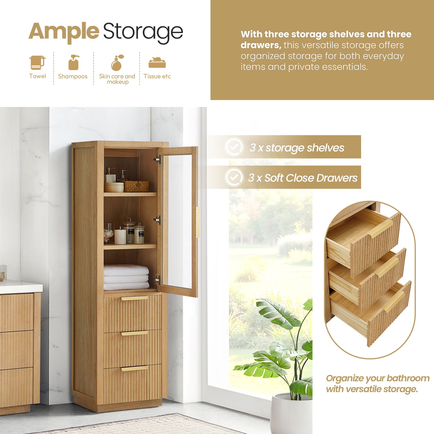 Santarem 22" Washed Ash Grey Storage Cabinet