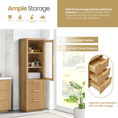 Santarem 22" Washed Ash Grey Storage Cabinet