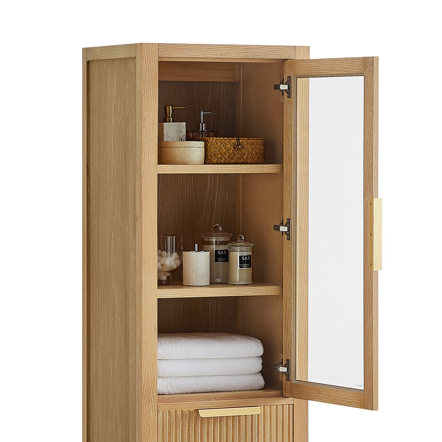 Santarem 22" Washed Ash Grey Storage Cabinet