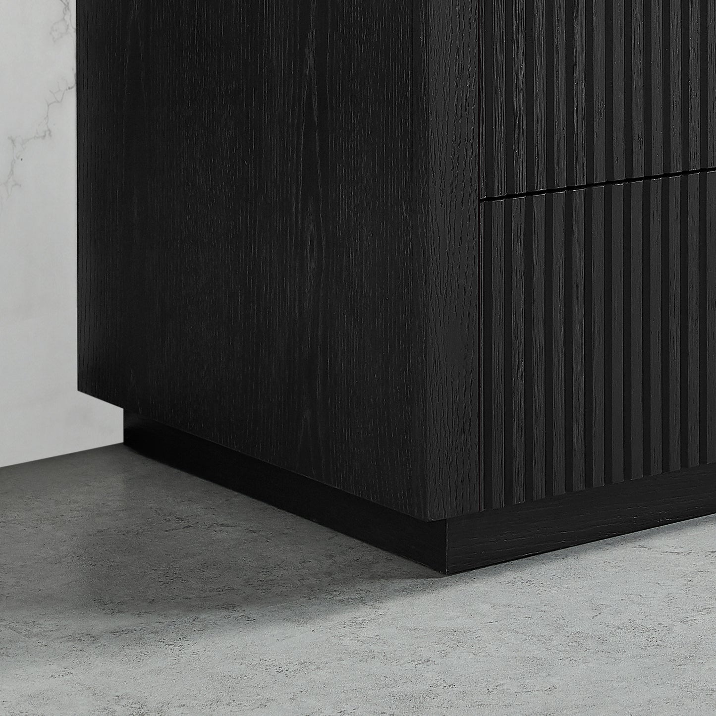 Santarem 24" Oak Weathered Black Partitioned Storage Cabinet