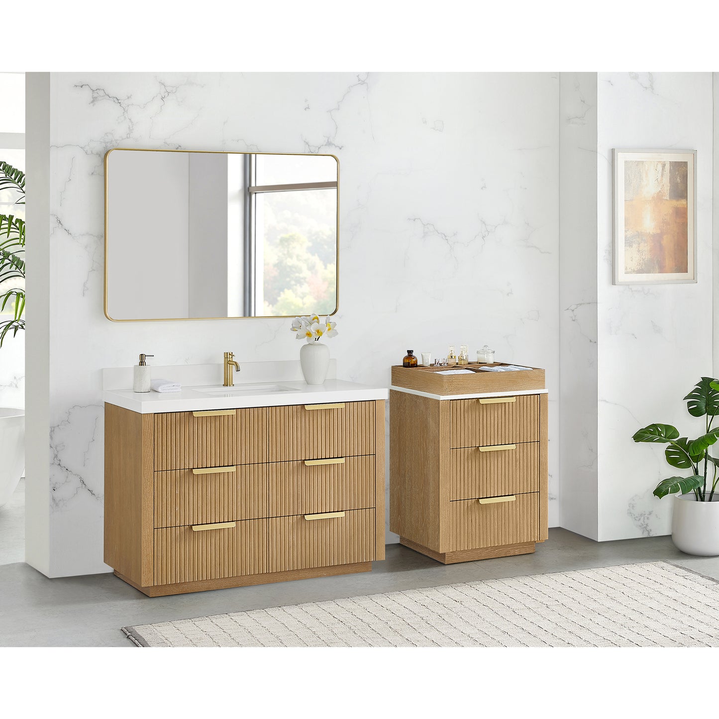 Santarem 24" Washed Ash Grey Partitioned Storage Cabinet