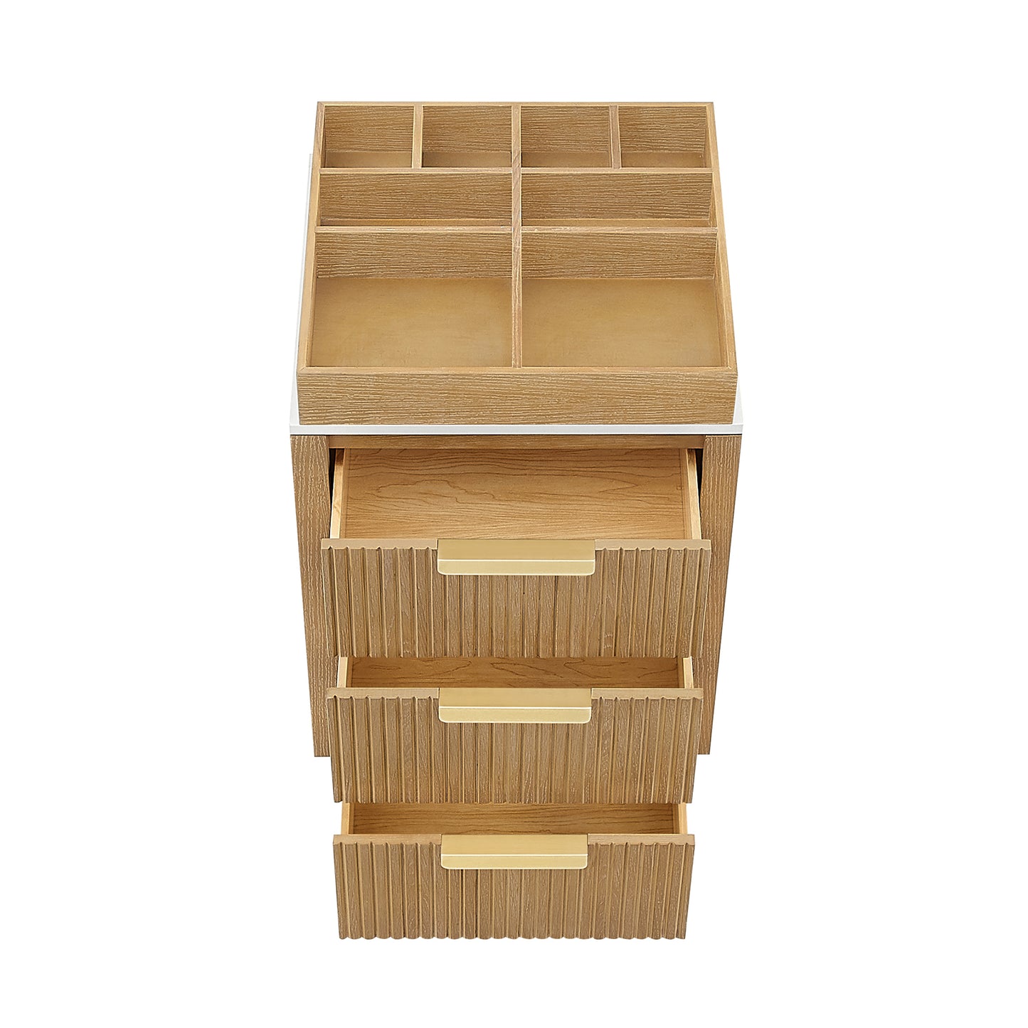 Santarem 24" Washed Ash Grey Partitioned Storage Cabinet