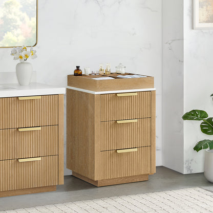 Santarem 24" Washed Ash Grey Partitioned Storage Cabinet