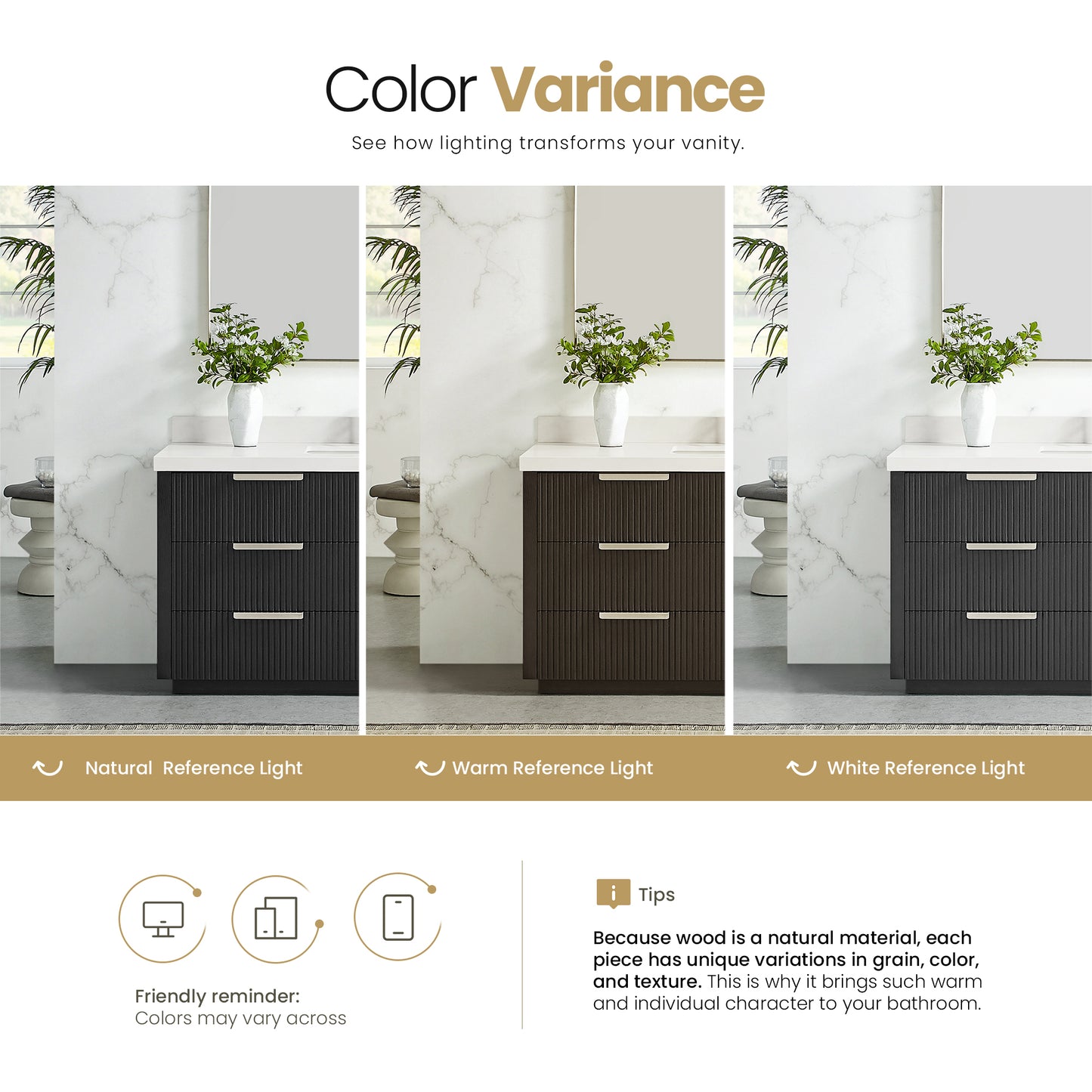 Santarem 36" Single Bath Vanity in Oak Weathered Black