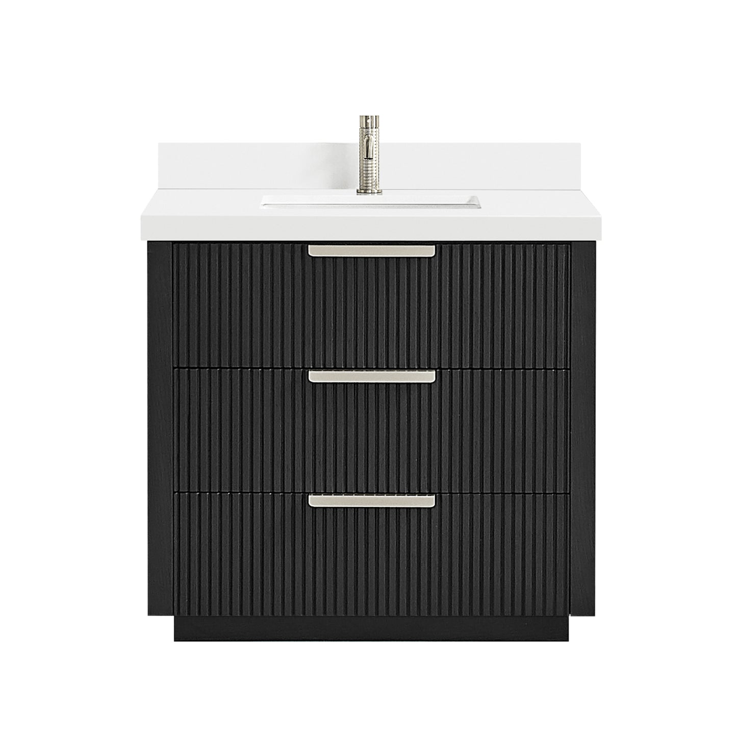 Santarem 36" Single Bath Vanity in Oak Weathered Black