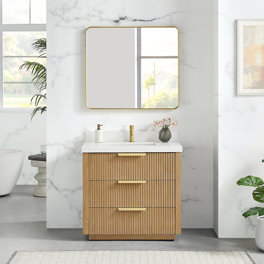 Santarem 36" Single Bath Vanity in Washed Ash Grey