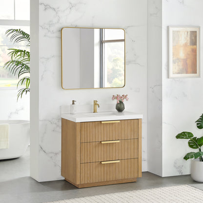 Santarem 36" Single Bath Vanity in Washed Ash Grey