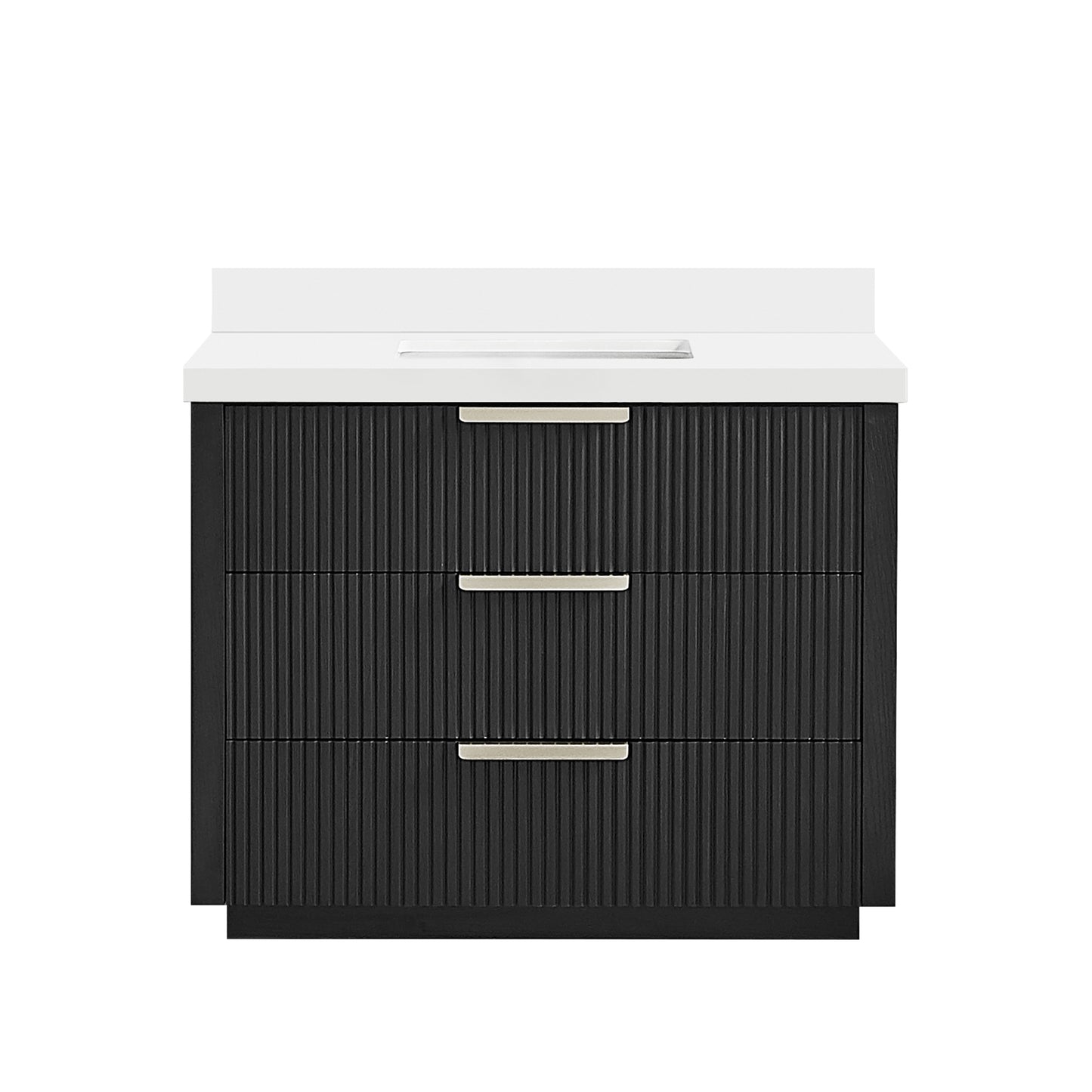 Santarem 42" Single Bath Vanity in Oak Weathered Black