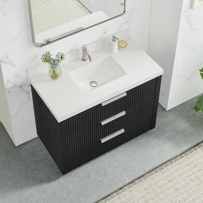 Santarem 42" Single Bath Vanity in Oak Weathered Black