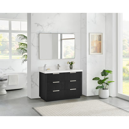 Santarem 48" Single Bath Vanity in Oak Weathered Black