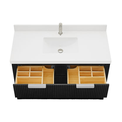 Santarem 48" Single Bath Vanity in Oak Weathered Black