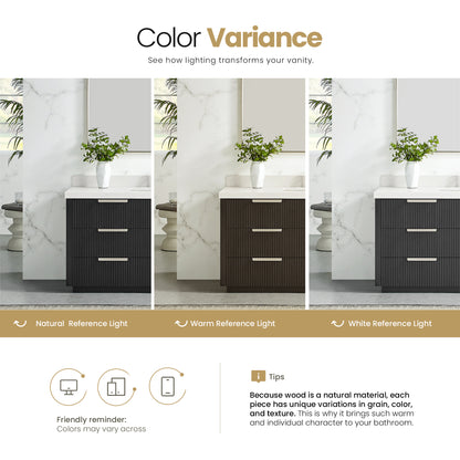 Santarem 48" Single Bath Vanity in Oak Weathered Black