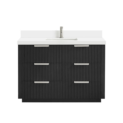 Santarem 48" Single Bath Vanity in Oak Weathered Black